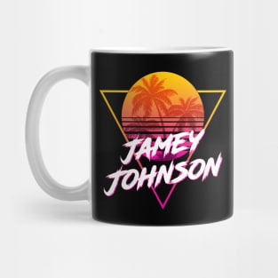 Jamey Johnson - Proud Name Retro 80s Sunset Aesthetic Design Mug